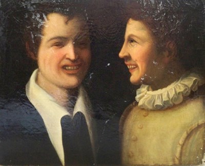 Lot 92 - Circle of Vincenzo Campi Study of Two Men Oil...