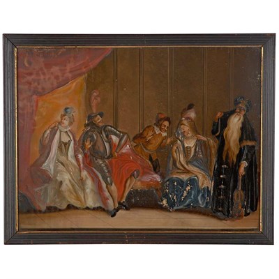 Lot 505 - Set of Four Framed Chinese Export Reverse...
