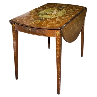 Lot 1394 - Edwardian Painted Mahogany Pembroke Table The...