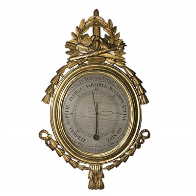 Lot 340 - Louis XVI Gilt-Wood Barometer Height 36 inches,...