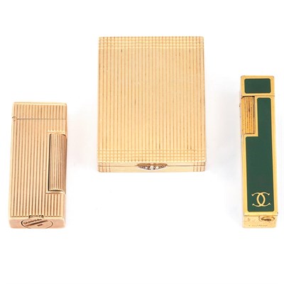 Lot 162 - Two Cigarette Lighters and One Compact