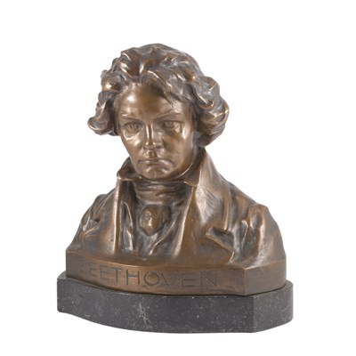 Lot 1101 - Bronze Bust of Ludwig Van Beethoven After a...