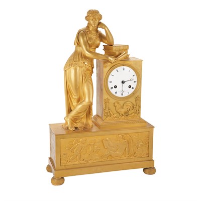 Lot 521 - Empire Gilt-Bronze Mantel Clock Circa 1810 The...