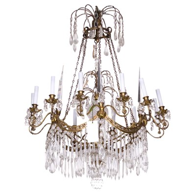 Lot 1281 - Louis XVI Style Gilt-Metal and Molded Glass...