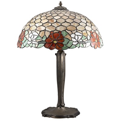 Lot 1310 - American Leaded Glass and Parcel Painted...