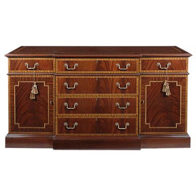 Lot 315 - George III Style Inlaid Mahogany Sideboard...