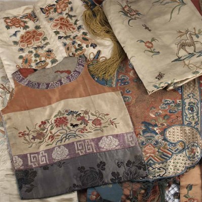 Lot 91 - Group of Chinese Silk Textiles 18th/19th...