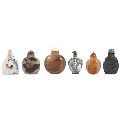 Lot 192 - Group of Six Chinese Snuff Bottles 19th...