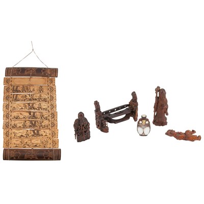 Lot 392 - Group of Chinese Bamboo Articles 19th Century...