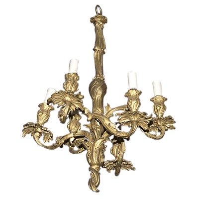 Lot 1276 - Louis XV Style Gilt-Bronze Six-Light...