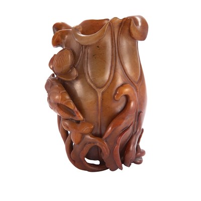 Lot 282 - Chinese Brown Hardstone Vase 18th Century...