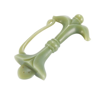 Lot 298 - Chinese Mughal Style Jade Dagger Handle 19th...