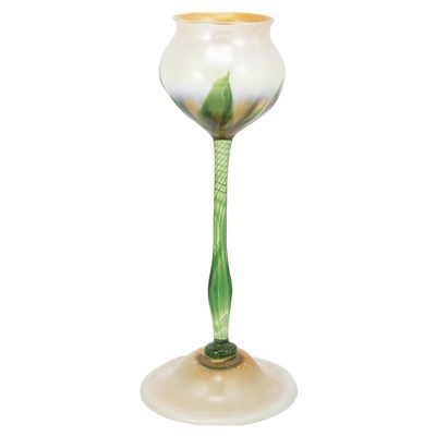 Lot 376 - Tiffany Favrile Glass Vase Circa 1908 Of...