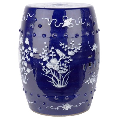 Lot 118 - Chinese Blue and White Glazed Porcelain Garden...