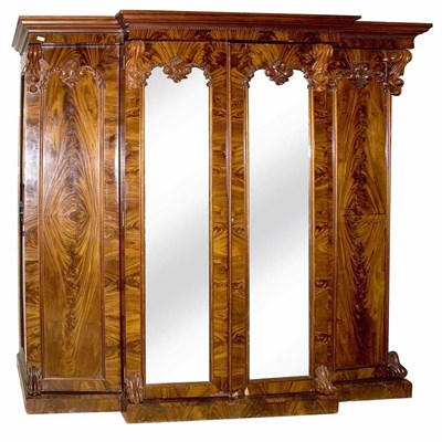 Lot 1388 - French Rococo Style Carved Mahogany Mirrored...