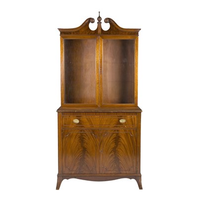 Lot 133 - Federal Style Mahogany Bookcase Cabinet Height...