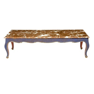 Lot 162A - Italian Rococo Style Marble Top Painted Low...
