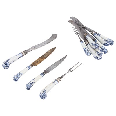 Lot 147 - Set of St. Cloud Porcelain Handled Flatware...