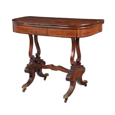 Lot 513 - Irish Regency Ebony Banded Rosewood and...