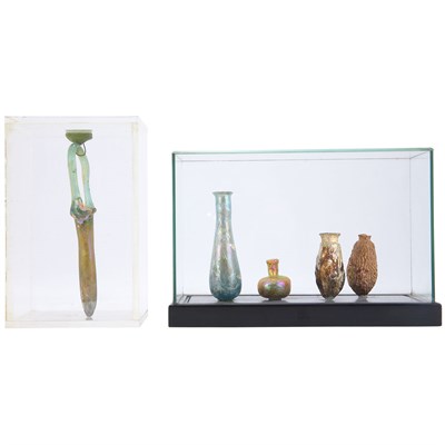 Lot 174 - Miscellaneous Group of Five Roman Glass...