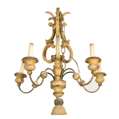Lot 285A - Louis XVI Style Painted Wood Five-Light...
