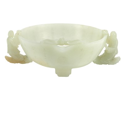 Lot 261 - Chinese White Jade Pouring Vessel Qing Dynasty...