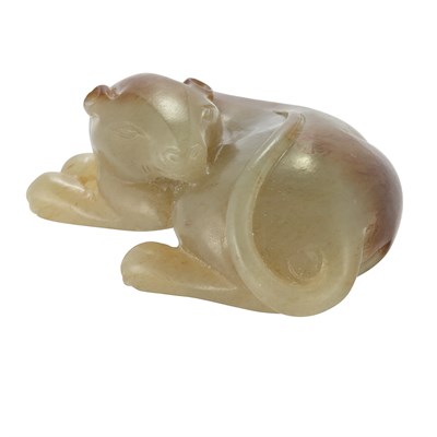 Lot 256 - Chinese Celadon Jade Rat Qing Dynasty In a...