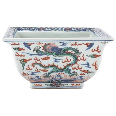 Lot 111 - Chinese Wucai Enameled Porcelain Bowl 19th...