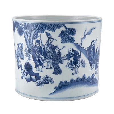 Lot 223 - Chinese Blue and White Glazed Porcelain...