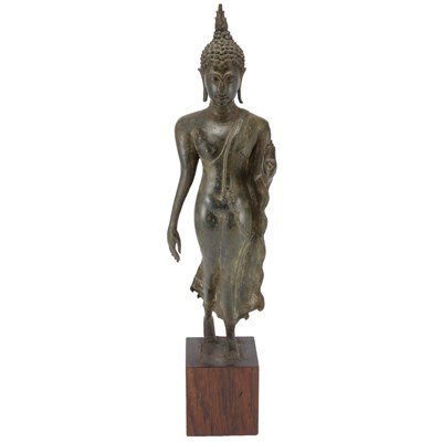 Lot 64 - Thai Bronze Buddha 15th Century or later Cast...