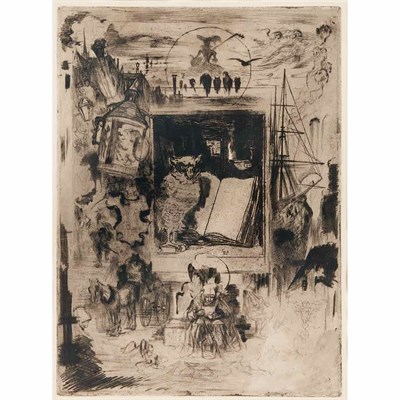 Lot 374 - Felix Buhot LE HIBOU (B./G. 161) Etching,...