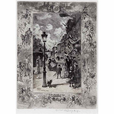 Lot 372 - Felix Buhot (1847-1898) LA FETE NATIONALE AU...