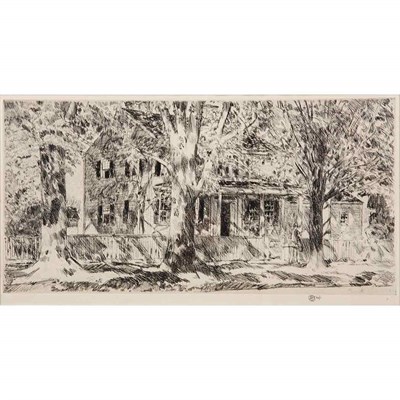 Lot 424 - Childe Hassam (1859-1935) HOUSE ON MAIN STREET,...