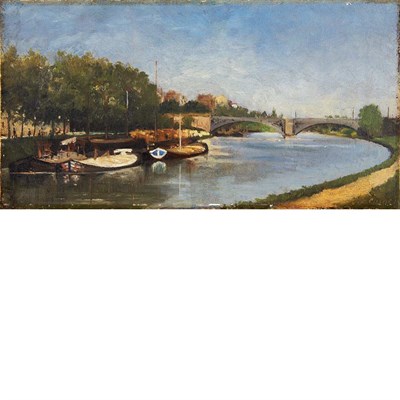 Lot 16 - Stanilas Lepine French, 1835-1892 La Seine a...