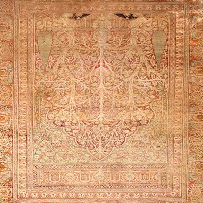 Lot 567 - Silk Tabriz Prayer Rug Northwest Persia, last...