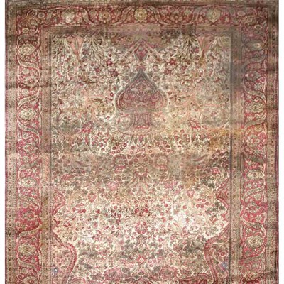 Lot 579 - Silk Kashan Prayer Rug Central Persia, first...