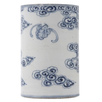 Lot 397 - Chinese Blue and White Glazed Porcelain...