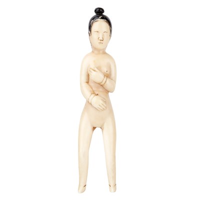 Lot 137 - Chinese Ivory Female Figure 19th Century The...