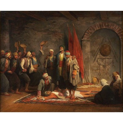 Lot 7 - Adolphe Yvon French, 1817-1893 A Sufi Ritual,...