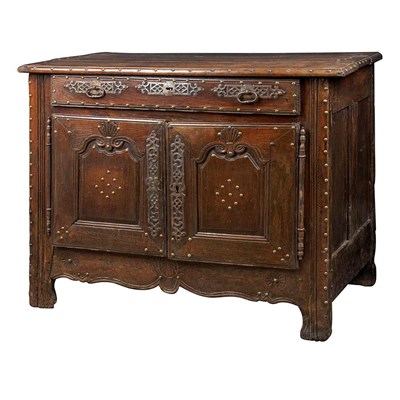 Lot 155 - Provincial Louis XIV Studded Walnut Buffet...