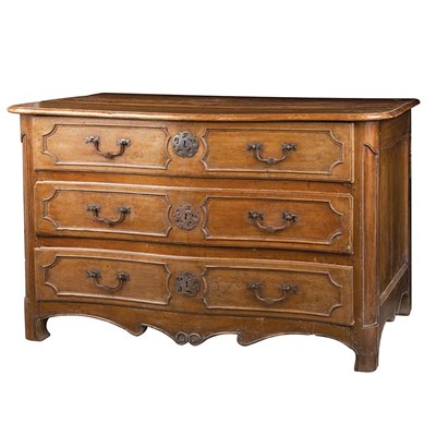Lot 394 - Provincial Louis XV Cherry Commode Mid 18th...