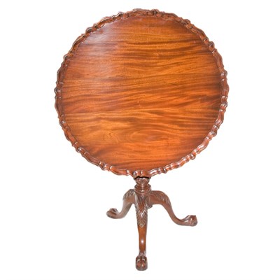 Lot 321 - Federal Style Mahogany Tilt-Top Table Height...