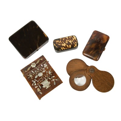Lot 187 - Group of Four Faux Tortoiseshell Boxes;...
