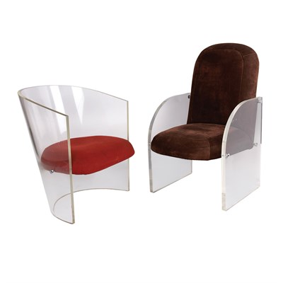 Lot 132 - 20th Century Design Two Chairs Acrylic,...