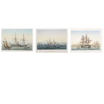 Lot 66 - After Louis LeBreton [SHIPS AT SEA] Six...