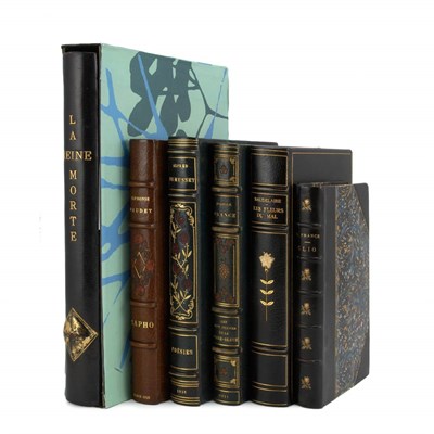 Lot 187 - [FINE BINDING] Group of six French fine...