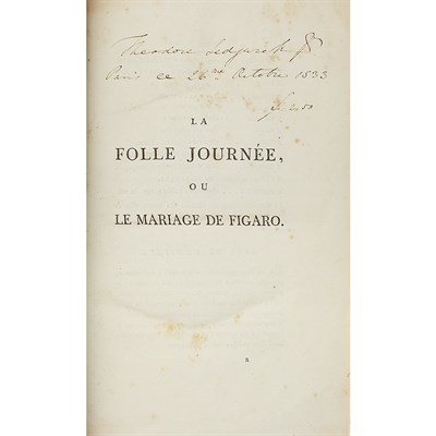 Lot 109 - BEAUMARCHAIS, PIERRE AUGUSTIN CARON DE La...