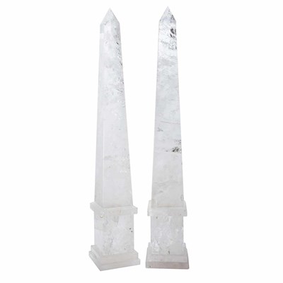 Lot 391 - Pair of Neoclassical Style Rock Crystal...