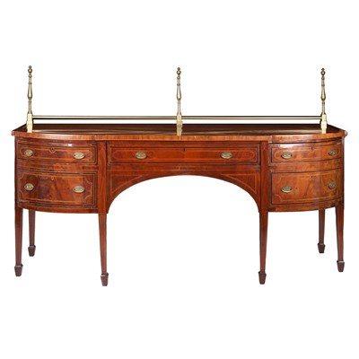 Lot 218 - George III Line Inlaid Mahogany and Satinwood...