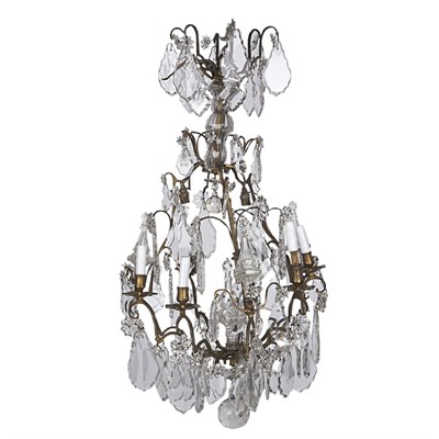 Lot 321 - Louis XV Style Gilt-Metal and Cut Glass...